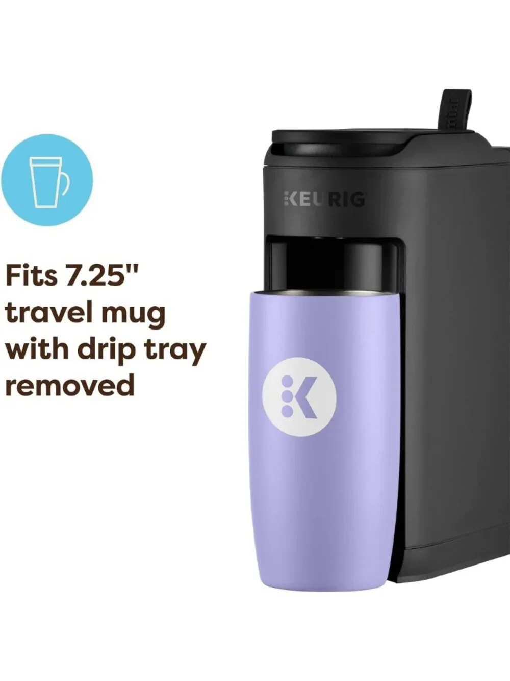 Compact Single Serve Coffee Maker - Brews 12 oz, Portable for Dorms & Offices